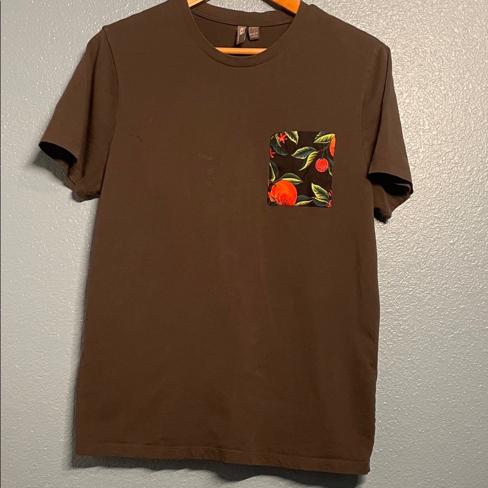 ASOS Gray  Tee with Colorful Pocket